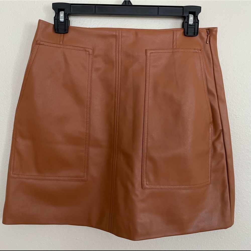H&M Brown Leather Skirt